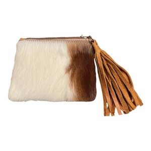 Kiki small pouch leathers & game hides South Africa leather tassel. P11